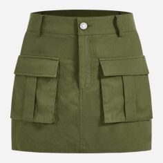 Акція на Спідниця літня жіноча SHEIN GD-00194892 S Зелена від Rozetka