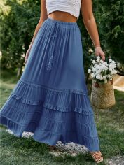 Акція на Спідниця жіноча SHEIN GD-00197966 1XL Синя від Rozetka