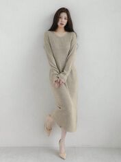 Акція на Сукня осіння жіноча SHEIN GD-00193602 M Хакі від Rozetka