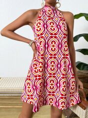 Акція на Плаття коротке літнє жіноче SHEIN GD-00215870 M Червоне від Rozetka