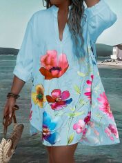 Акція на Сукня жіноча SHEIN GD-00215491 2XL Блакитна від Rozetka