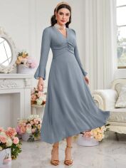 Акція на Сукня осіння жіноча SHEIN GD-00199452 M Сіро-блакитна від Rozetka
