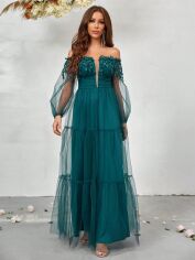 Акція на Сукня осіння жіноча SHEIN GD-00200723 XS Зелена від Rozetka