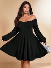 Акція на Сукня осіння жіноча SHEIN GD-00215238 1XL Чорна від Rozetka