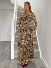 Акція на Сукня осіння жіноча SHEIN GD-00219299 XS Коричнева від Rozetka