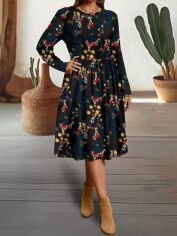 Акція на Сукня осіння жіноча SHEIN GD-00222133 1XL Чорна від Rozetka