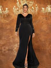 Акція на Сукня осіння жіноча SHEIN GD-00224055 2XL Чорна від Rozetka