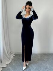 Акція на Сукня осіння жіноча SHEIN GD-00224357 XL Синя від Rozetka