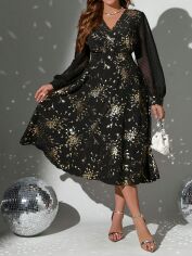 Акція на Сукня осіння жіноча SHEIN GD-00227676 1XL Чорна від Rozetka
