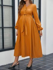 Акция на Сукня для вагітних осіння жіноча SHEIN GD-00198144 M Помаранчева от Rozetka