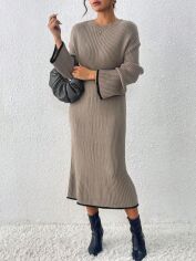 Акція на Сукня осіння жіноча SHEIN GD-00193592 S Коричнева від Rozetka