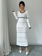 Акція на Сукня осіння жіноча SHEIN GD-00196766 S Чорно-біла від Rozetka