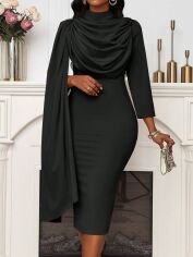 Акція на Сукня осіння жіноча SHEIN GD-00215537 M Чорна від Rozetka