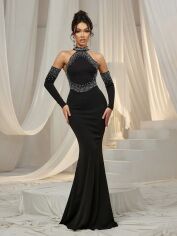 Акція на Сукня осіння жіноча SHEIN GD-00215713 M Чорна від Rozetka