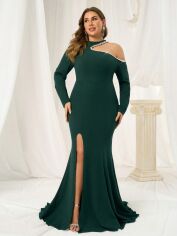 Акція на Сукня осіння жіноча SHEIN GD-00224469 0XL Зелена від Rozetka