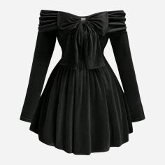 Акція на Сукня осіння жіноча SHEIN GD-00215840 0XL Чорна від Rozetka