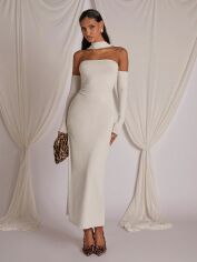 Акція на Сукня осіння жіноча SHEIN GD-00216014 S Кремова від Rozetka