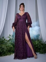 Акція на Сукня осіння жіноча SHEIN GD-00200768 0XL Фіолетова від Rozetka