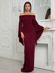 Акція на Сукня осіння жіноча SHEIN GD-00215687 S Бордова від Rozetka
