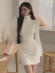 Акція на Сукня осіння жіноча SHEIN GD-00212572 M Біла від Rozetka