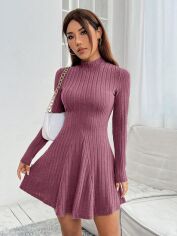 Акція на Плаття в'язане коротке осіннє тепле жіноче SHEIN GD-00224421 XS-Petite Лілове від Rozetka