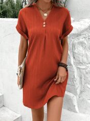 Акція на Плаття коротке літнє жіноче SHEIN GD-00215018 S Помаранчеве від Rozetka