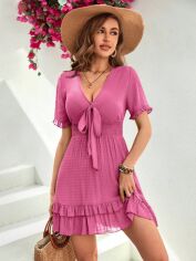 Акція на Плаття коротке літнє жіноче SHEIN GD-00214880 XS Фуксія від Rozetka