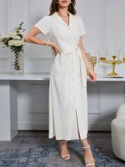 Акція на Сукня жіноча SHEIN GD-00220689 L Кремова від Rozetka