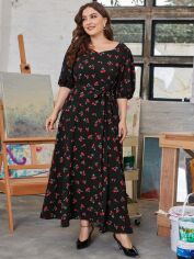 Акція на Сукня жіноча SHEIN GD-00224836 0XL Чорна від Rozetka