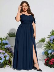 Акція на Сукня жіноча SHEIN GD-00199480 3XL Темно-синя від Rozetka