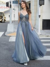 Акція на Сукня жіноча SHEIN GD-00199907 2XL Сіро-блакитна від Rozetka
