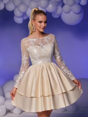 Акція на Сукня осіння жіноча SHEIN GD-00196661 M Кремова від Rozetka