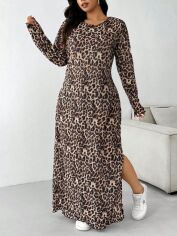 Акція на Сукня осіння жіноча SHEIN GD-00199228 2XL Коричнева від Rozetka