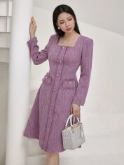 Акція на Сукня осіння жіноча SHEIN GD-00200362 L Фіолетова від Rozetka