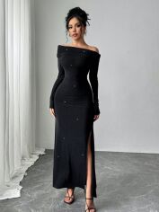 Акція на Сукня осіння жіноча SHEIN GD-00213388 XL Чорна від Rozetka