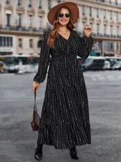 Акція на Сукня осіння жіноча SHEIN GD-00215345 2XL Чорна від Rozetka