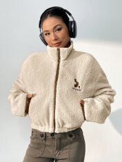 Акция на Толстовка жіноча SHEIN GD-00196581 XL Кремова от Rozetka
