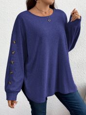 Акція на Світшот жіночий SHEIN GD-00224502 4XL Синій від Rozetka