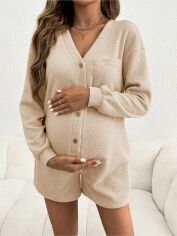 Акція на Комбінезон для вагітних SHEIN GD-00227668 2XL Кремовий від Rozetka