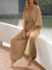 Акція на Комбінезон жіночий SHEIN GD-00215174 2XL Коричневий від Rozetka