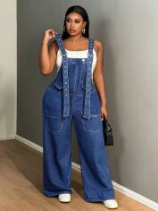 Акція на Комбінезон жіночий SHEIN GD-00210702 4XL Синій від Rozetka