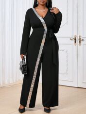 Акция на Комбінезон жіночий SHEIN GD-00224221 1XL Чорний от Rozetka