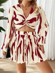 Акція на Костюм жіночий SHEIN GD-00197731 2XL Бордовий від Rozetka