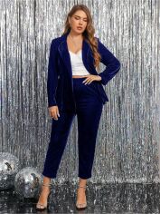 Акція на Костюм жіночий SHEIN GD-00216142 4XL Синій від Rozetka