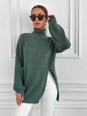 Акція на Светр жіночий SHEIN GD-00193691 M Зелений від Rozetka