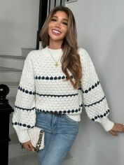 Акция на Светр жіночий SHEIN GD-00199829 L Білий от Rozetka