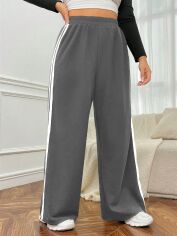 Акція на Спортивні штани жіночі SHEIN GD-00224348 1XL Темно-сірі від Rozetka