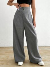 Акція на Штани жіночі SHEIN GD-00209136 L Сірі від Rozetka