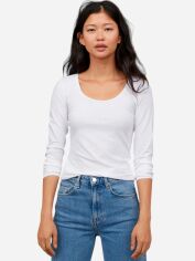 Акція на Лонгсліви довгі жіночі H&M 824995001c20 M Білий від Rozetka
