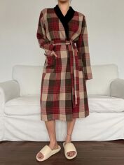 Акція на Халат жіночий великого розміру демісезонний SHEIN GD-00213462 XL Коричневий від Rozetka